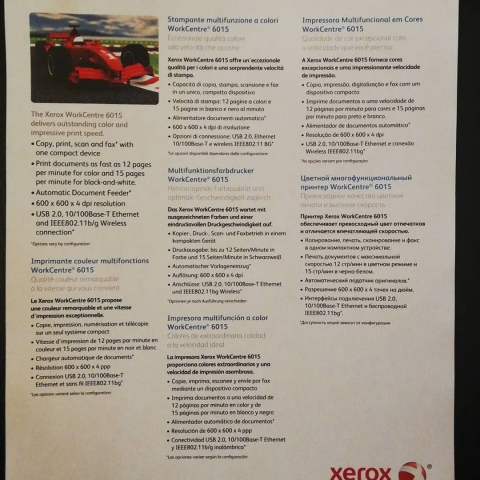 Ремонт МФУ Xerox WorkCentre 6015